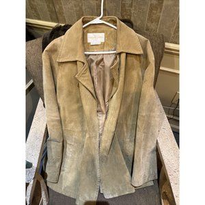 Margaret Godfrey Suede Leather Blazer Jacket Large